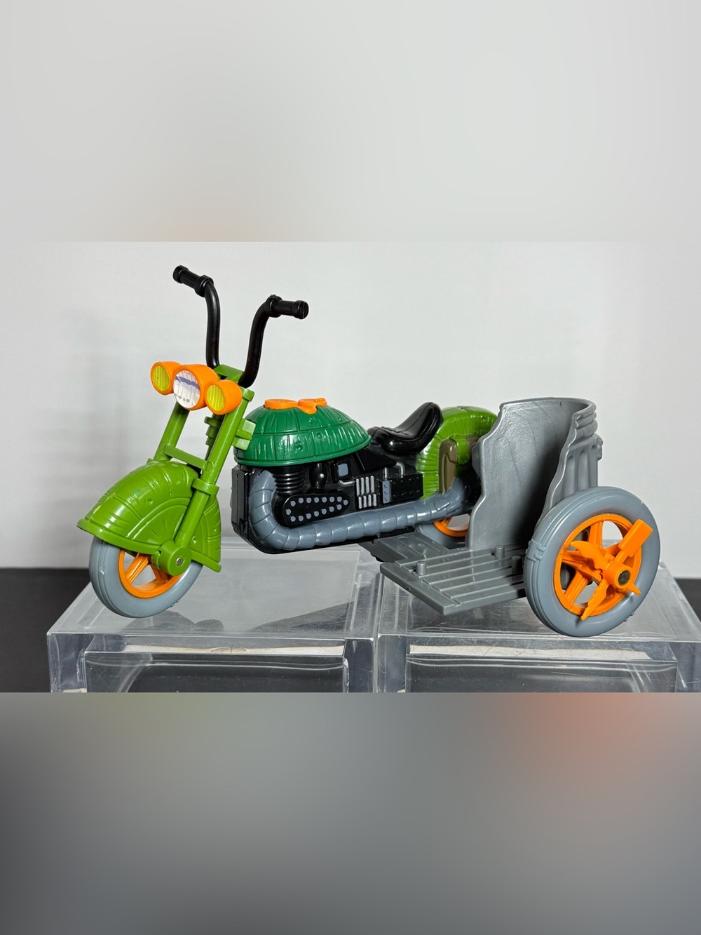 Vintage 1989 TMNT Turtlecycle Sidecar Motorcycle Vehicle Playmates Toys
